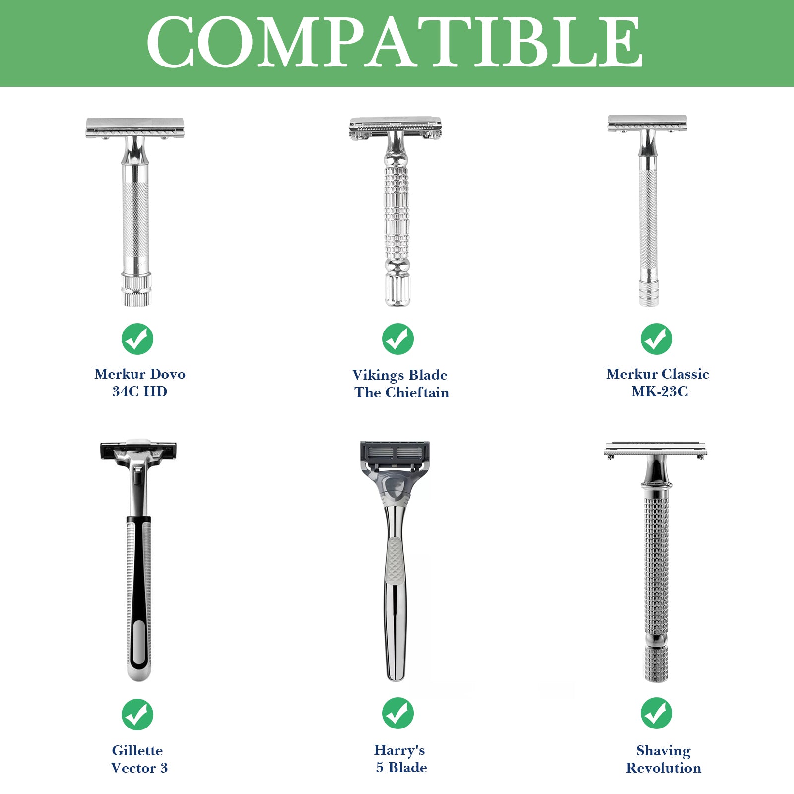 Linkidea 2 Pack Toothbrush & Razor Stand, Shaving Holder for Bathroom Counter, Compatible with Gillette Vector 3, Harry's 5 Blade (Brown)