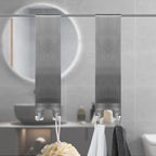 Linkidea 2 Pack Shower Over Door Hook, 7" Stainless Steel Extend Hook for Shower, Bathroom Hanger with Non-Slip Sponge Pad for Frameless Glass Doors (Silver)