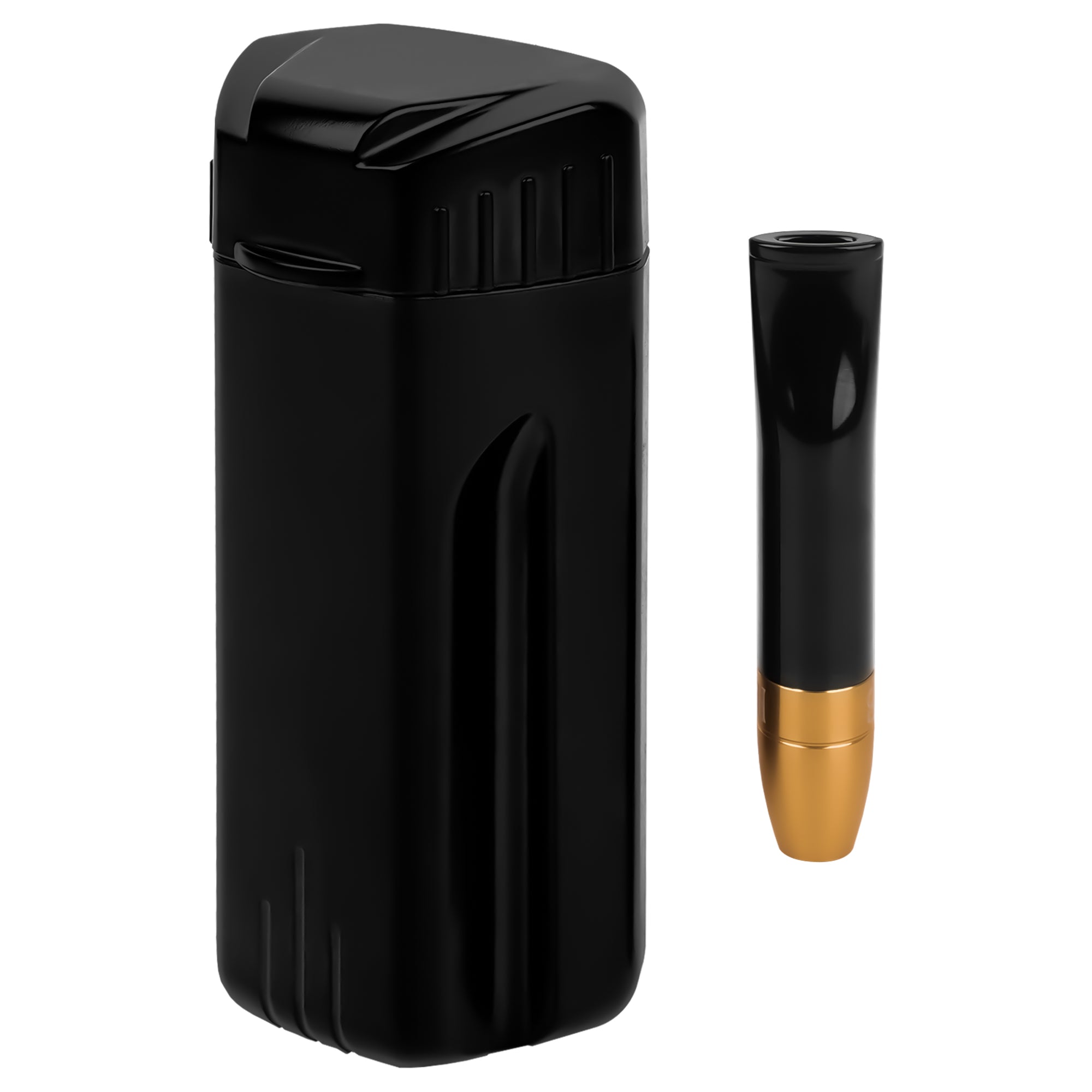 Linkidea Waterproof Plastic Cigarette Box & Holder for Adults, Portable Smoking Accessories, Compatible with 85-100 mm (Black)