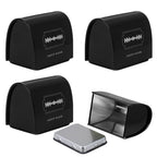 Linkidea 4 Pack Razor Blade Disposal Container, Safety Razor Blade Bank, Safe Razor Metal Disposal Case for Storing Used Wasted Blades (Black)