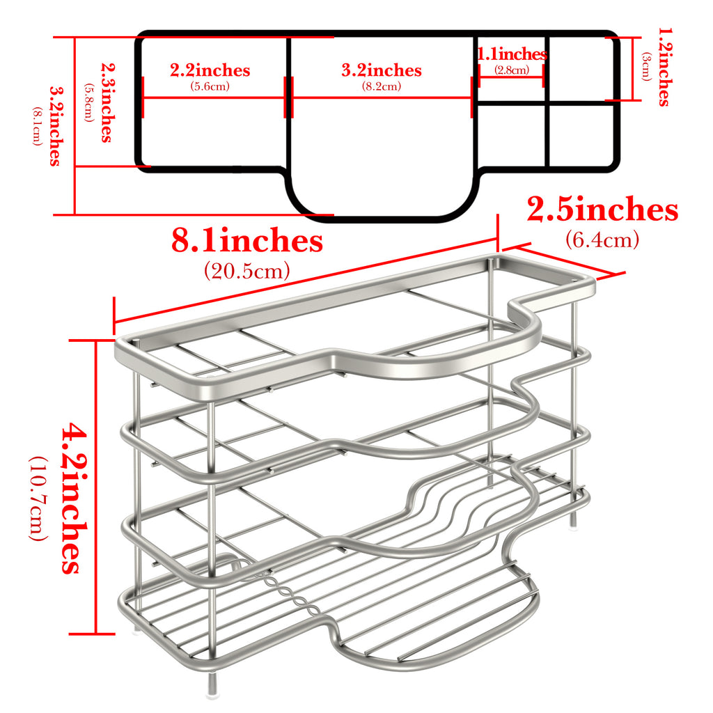 Linkidea Stainless Steel Electric Toothbrush Holder, Ventilated Tooth Brush Storage Organizer, 6 Slots Multifunctional Rack for Toothpaste, Razor, Shaver, Comb (Brushed Nickel)