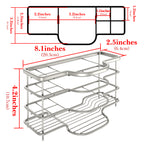 Linkidea Stainless Steel Electric Toothbrush Holder, Ventilated Tooth Brush Storage Organizer, 6 Slots Multifunctional Rack for Toothpaste, Razor, Shaver, Comb (Brushed Nickel)