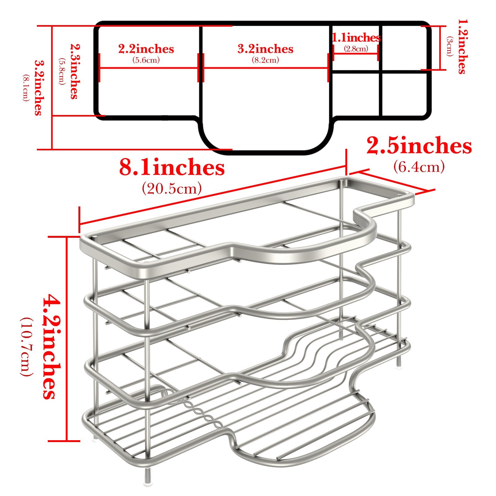 Linkidea Stainless Steel Electric Toothbrush Holder, Ventilated Tooth Brush Storage Organizer, 6 Slots Multifunctional Rack for Toothpaste, Razor, Shaver, Comb (Brushed Nickel)