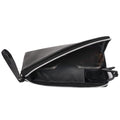 Large Sunglasses Pouch Case, Black Vegan Leather Eyewear Organizer Soft Bag Compatible with CELINE CL40227U Versace VE4395 Gucci GG0595S GG0875S