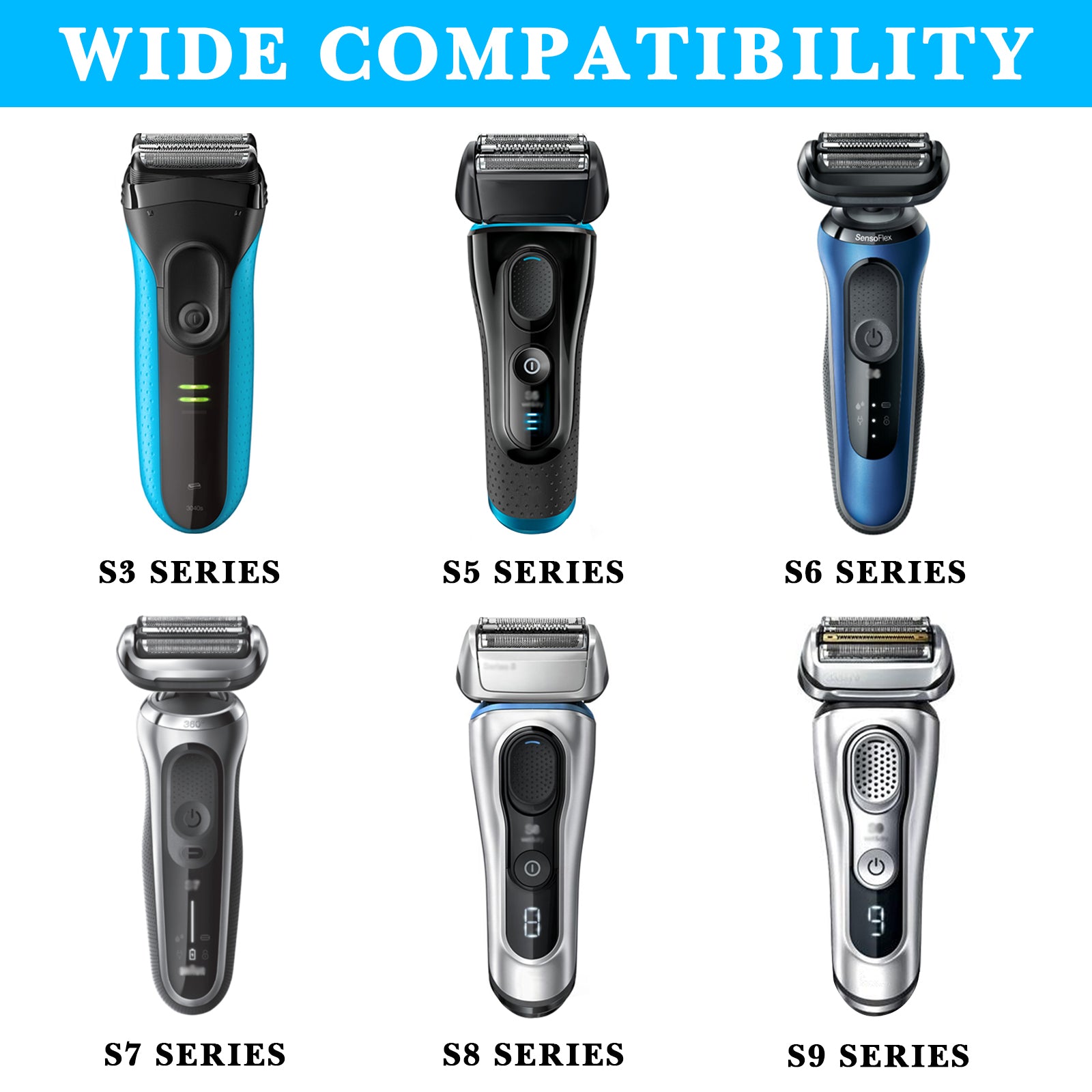Linkidea 12V Shaver Charger Cord Compatible with Braun 9 Series, 5 Series, 6 Series, 7 Series, 3 Series, Replacement USB Power Charger Adapter Cable
