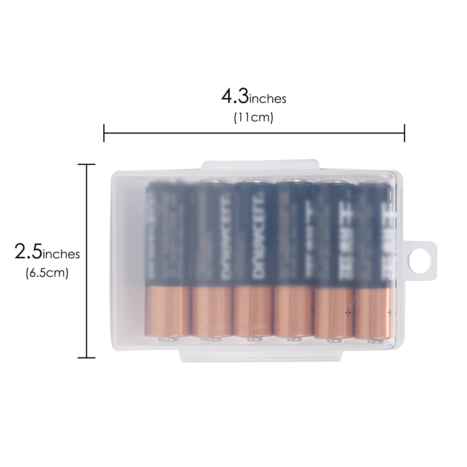 Linkidea 4 Packs Small AA Battery Storage Organizer Box, 12 AA Battery Storage Box, WaterProof Portable Battery Organizer with Rope Hole
