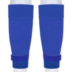 Linkidea Kids Soccer Grip Socks with Shin Guard Sleeve for Age 6 - 9 (Blue)