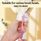 Linkidea 4 Pack Portable Toothbrush Head Cover Cap, Travel Protector Case for Kids Toothbrush, Compatible with Colgate, GUM, Brush Buddies (Black+White)