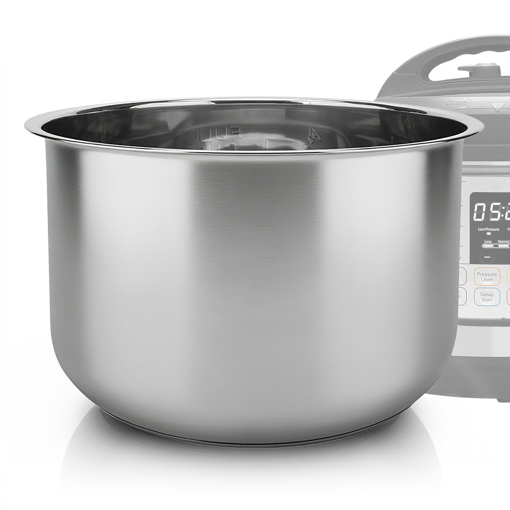 Linkidea Rice Cooker Stainless Steel Inner Pot Compatible with Instant Pot Duo 7-in-1, Dishwasher Safe, No Coating Replacement Bowl