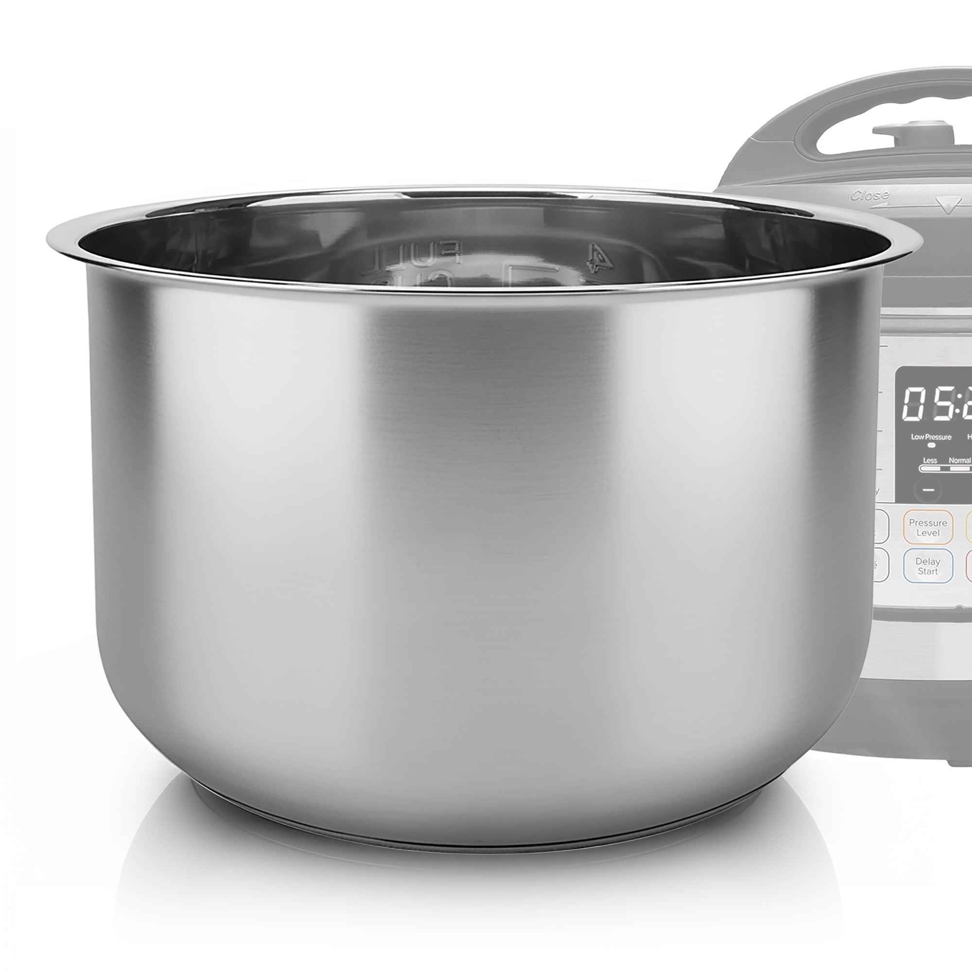 Linkidea Rice Cooker Stainless Steel Inner Pot Compatible with Instant Pot Duo 7-in-1, Dishwasher Safe, No Coating Replacement Bowl