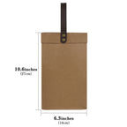 Linkidea 2-Bottle Kraft Paper Wine Gift Bag, Reusable Wine Tote Carrier with Detachable Divider, Portable Holder for Wedding, Holiday, Business & Party Gifting (Brown)