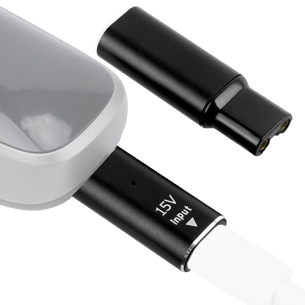 Linkidea 2 Pack 15V USB-C Shaver Charging Adapter Converter, Compatible with Philips Norelco OneBlade HQ8505, QP6520, QP6530, Type-C Replacement Adapter Head Without Cable (Black)