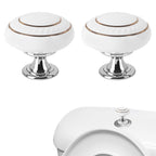 Linkidea Toilet Tank Top Flush Button Helper, Toilet Top Push Button Aid, Compatible with Dual/Single Top-Button Toilets, Easy Press Flush Attachment Extender for Long Nails (2 Pack, White)