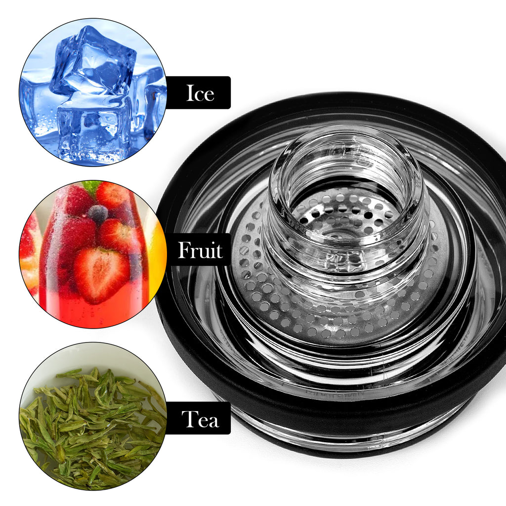 Linkidea 304 Stainless Steel Tea Strainer Compatible with YETI Rambler Bottle 18oz/26oz/36oz/46oz/64oz Chug and MagDock Caps, Ice Strainer Filter Blocker Fruit Stopper, 2 Pack