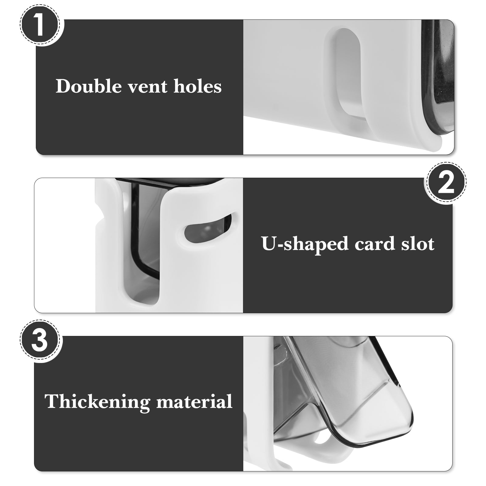 Linkidea 4 Pack Toothbrush Holder Wall Mounted with Cover, Hanging Toothbrush Organizer Compatible with Colgate Extra Clean, Oral-B CrossAction, Reach Essentials (Transparent Grey)
