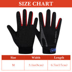 Linkidea Kids Winter Running Gloves, Adjustable Compression Gloves with Anti-Slip Grip Fits Kids Youth, Breathable Soccer Accessories Compatible Touchscreen (Red, M)