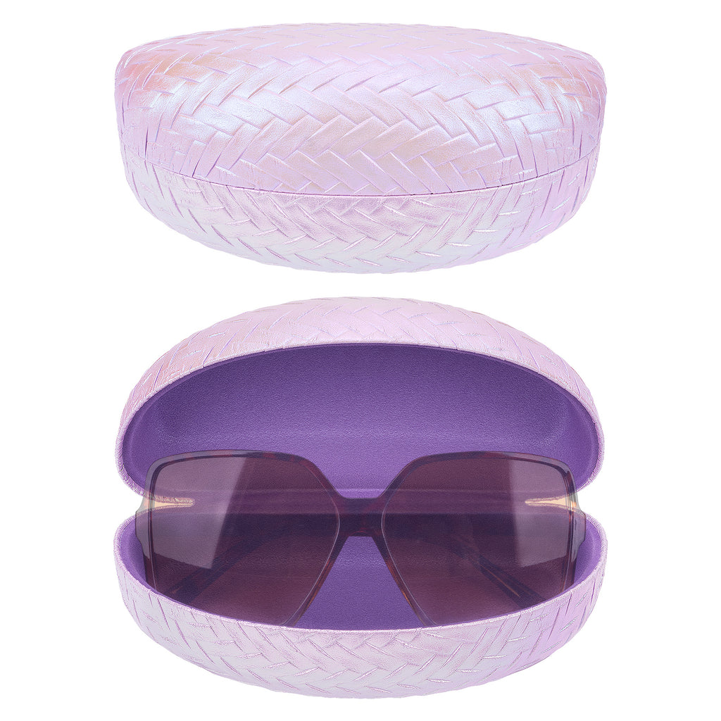 Extra Large Hard Shell Sunglasses Case, Oversized Sun Glasses Storage Organizer Compatible with RB4401D RBS0101S RB8097 RB8089 PO3352S PO3328S PO3311S (XXL, Pink)