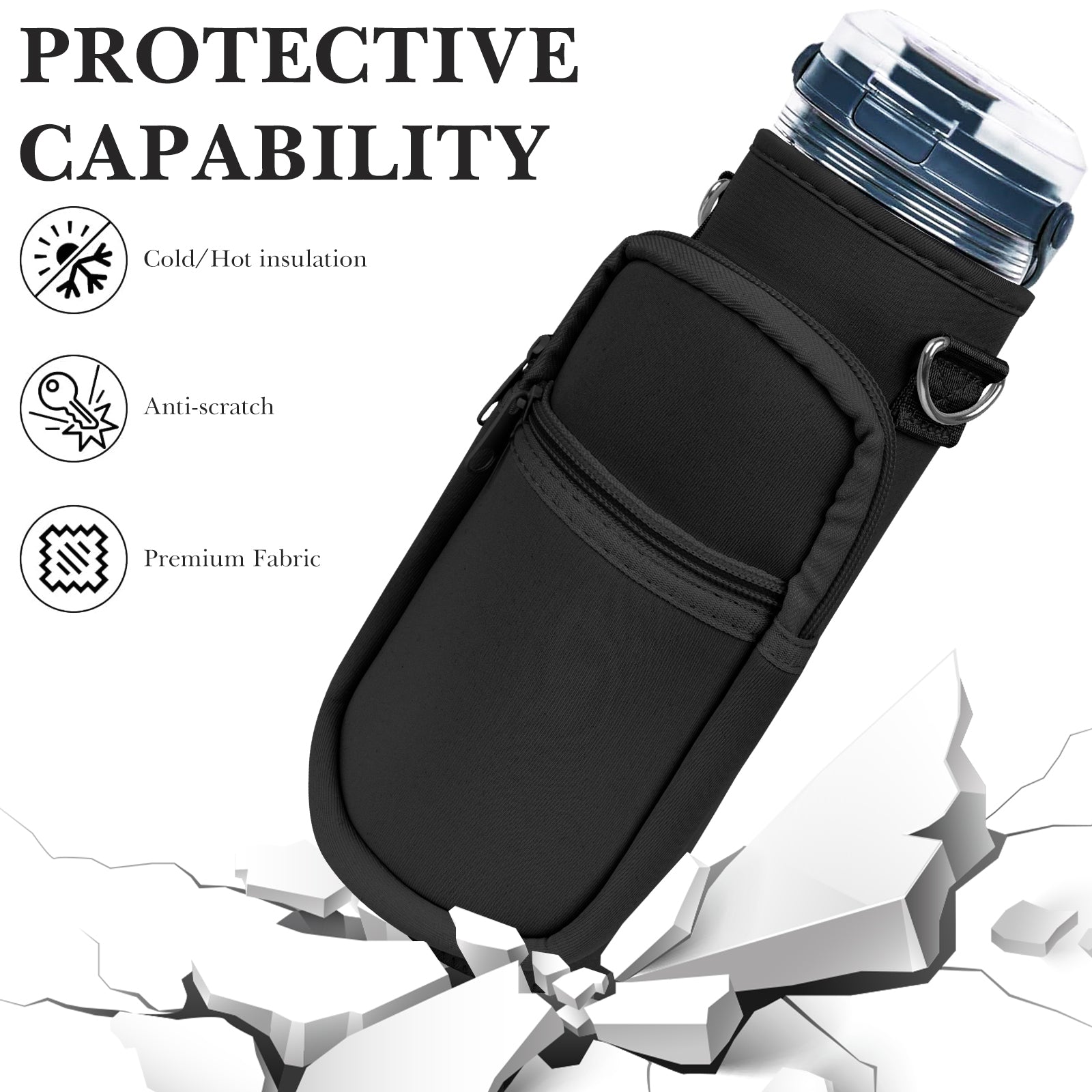 Linkidea Blender Storage Bag, Mini Blender Carrying Bag with Shoulder Strap, Compatible with Ninja BC151NV/BC51NV/BC151BK/BC151CR/ BC151PK/ BC151LD/ BC151BK Blast Portable Blender (Black)