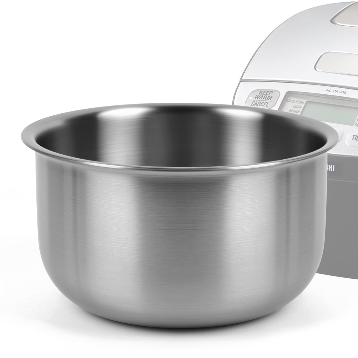 Linkidea 316 Stainless Steel Replacement Inner Pot Compatible with Zojirushi 612252-NL-BAC05SB Rice Cooker, No Coating, Dishwasher Safe