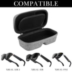 Extra Large Hard Shell Smart Glasses Case, Sunglasses Storage Organizer Compatible with XREAL One Pro/ Air 2 pro/ Air AR Glasses Travel Case, Grey