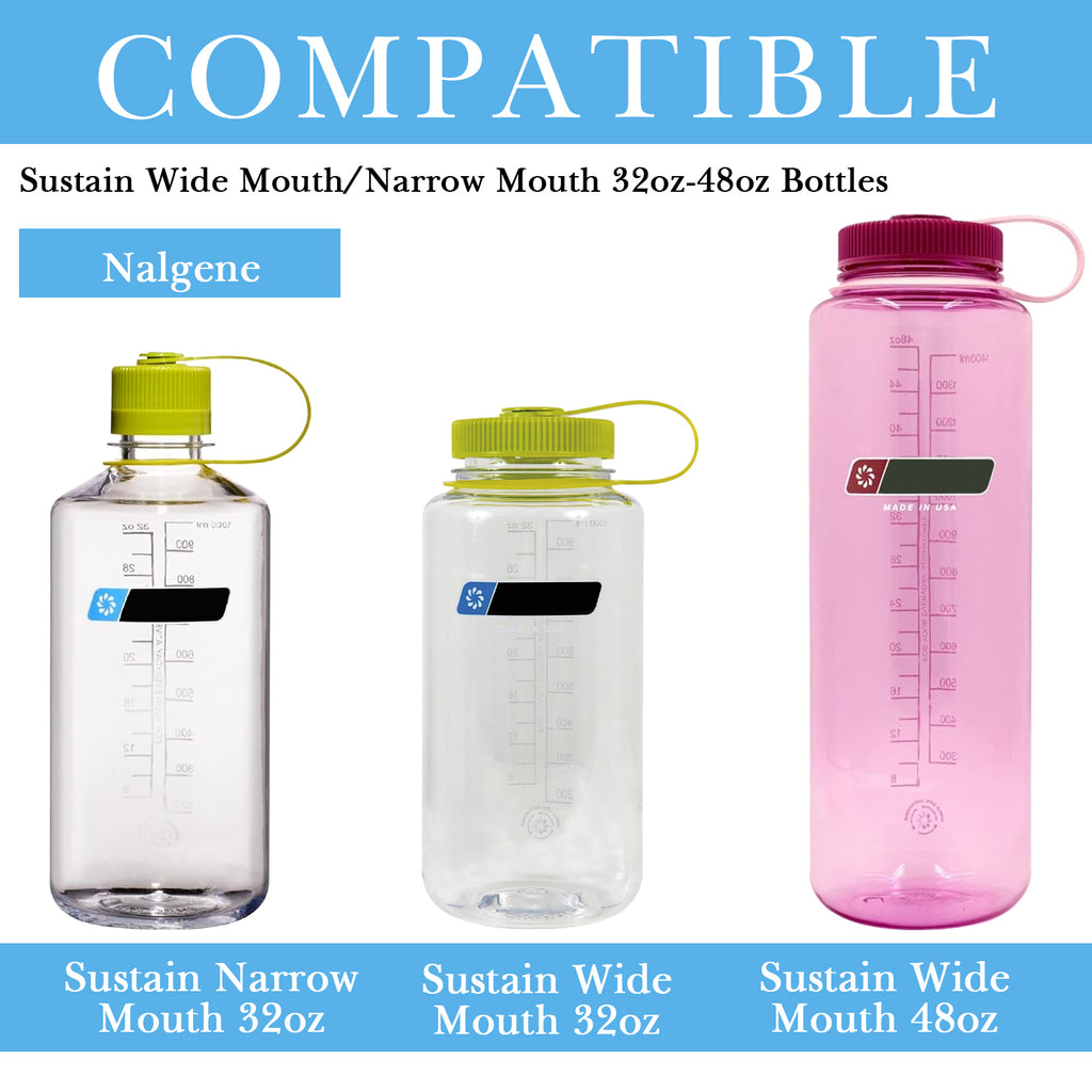 Linkidea 2 Pack Water Bottle Boot Compatible with Nalgene Sustain Wide Mouth 32oz/48oz, Narrow Mouth 32oz, Silicone Anti-Slip Bottle Bottom Bumper Protector (Blue)