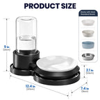 Elevated Cat Bowl Stand with Water Moat Ant Barrier, Raised Food Dish Holder, Pest Deterrent Feeding Station for Indoor/Outdoor Cats, Base Keeps Ants Away from Kibble and Wet Meals