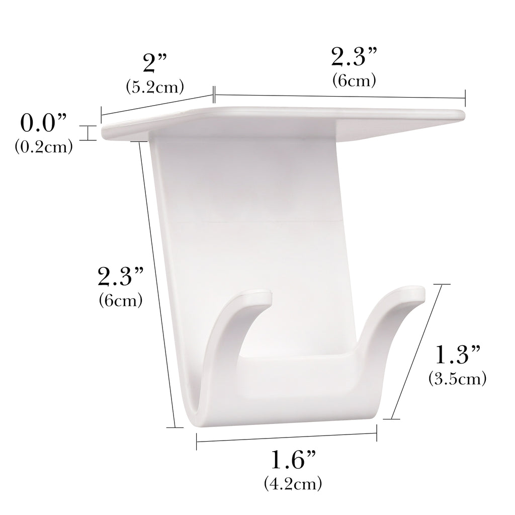 Linkidea 2 Pack Plastic Razor Holder Stand, Universal Compatible with Gillette Fusion 5 ProGlide, SkinGuard, Venus, Harry's Dorco, Bathroom Razor Hook Organizer (White)