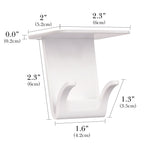 Linkidea 2 Pack Plastic Razor Holder Stand, Universal Compatible with Gillette Fusion 5 ProGlide, SkinGuard, Venus, Harry's Dorco, Bathroom Razor Hook Organizer (White)