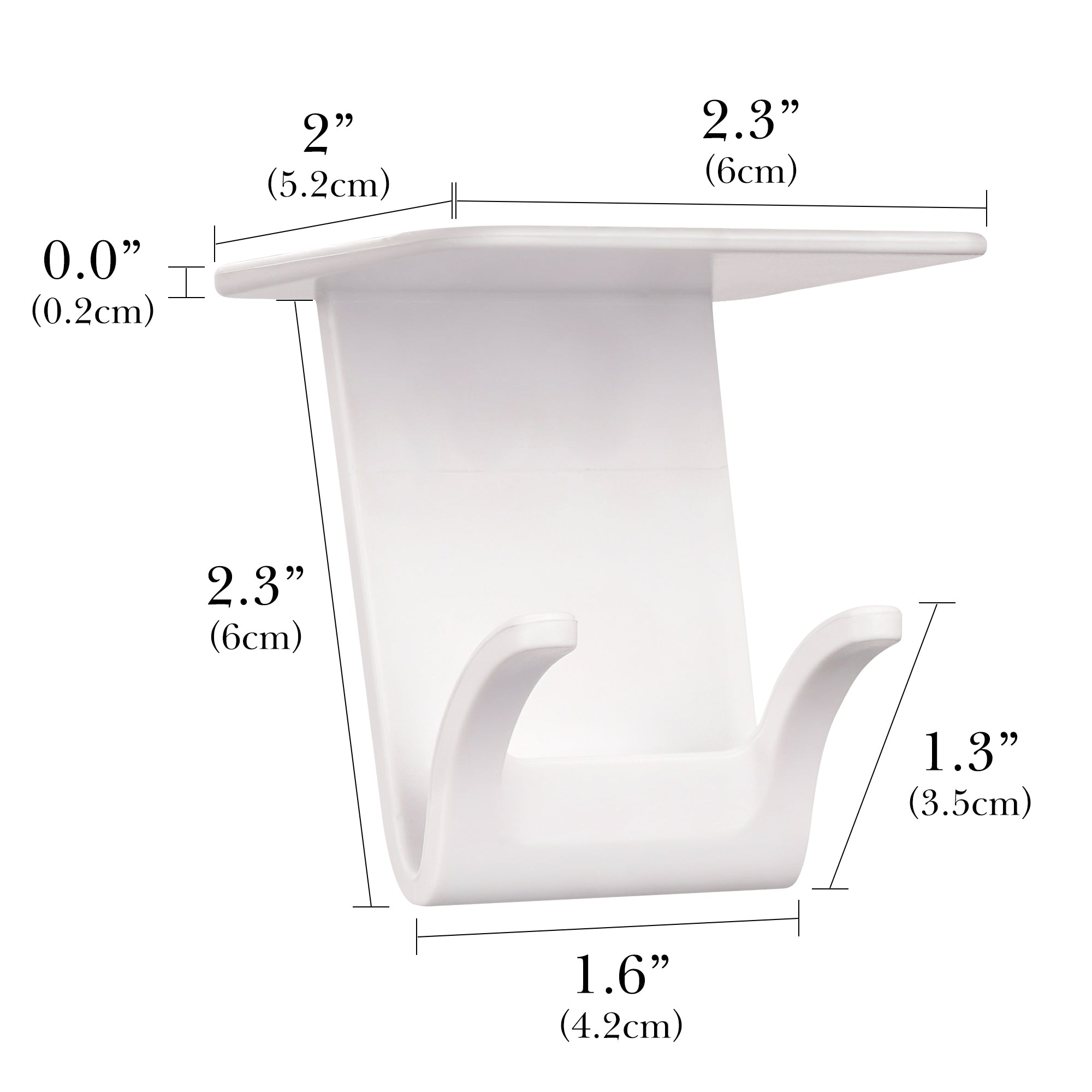 Linkidea 2 Pack Plastic Razor Holder Stand, Universal Compatible with Gillette Fusion 5 ProGlide, SkinGuard, Venus, Harry's Dorco, Bathroom Razor Hook Organizer (White)