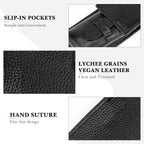 Linkidea Travel Shaving Brush Storage Case, Portable Organizer Bag, Compact Holder Compatible with Small Size Shave Brushes (Black)
