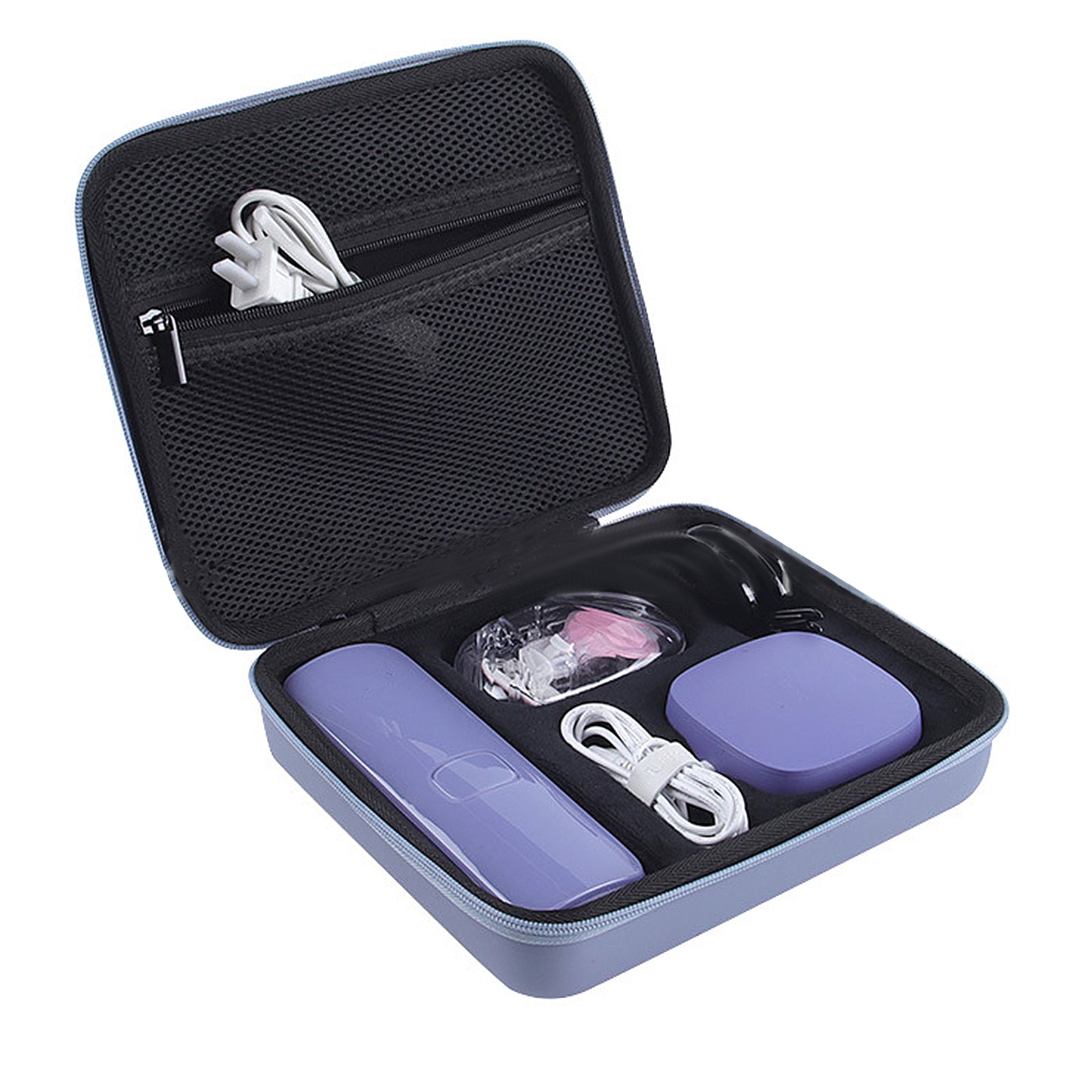 Linkidea Hard EVA Travel Case Compatible with Ulike Air 3/4 IPL Hair Removal Device, Protective Storage Organizer with Mesh Pocket (Only Case / Blue)