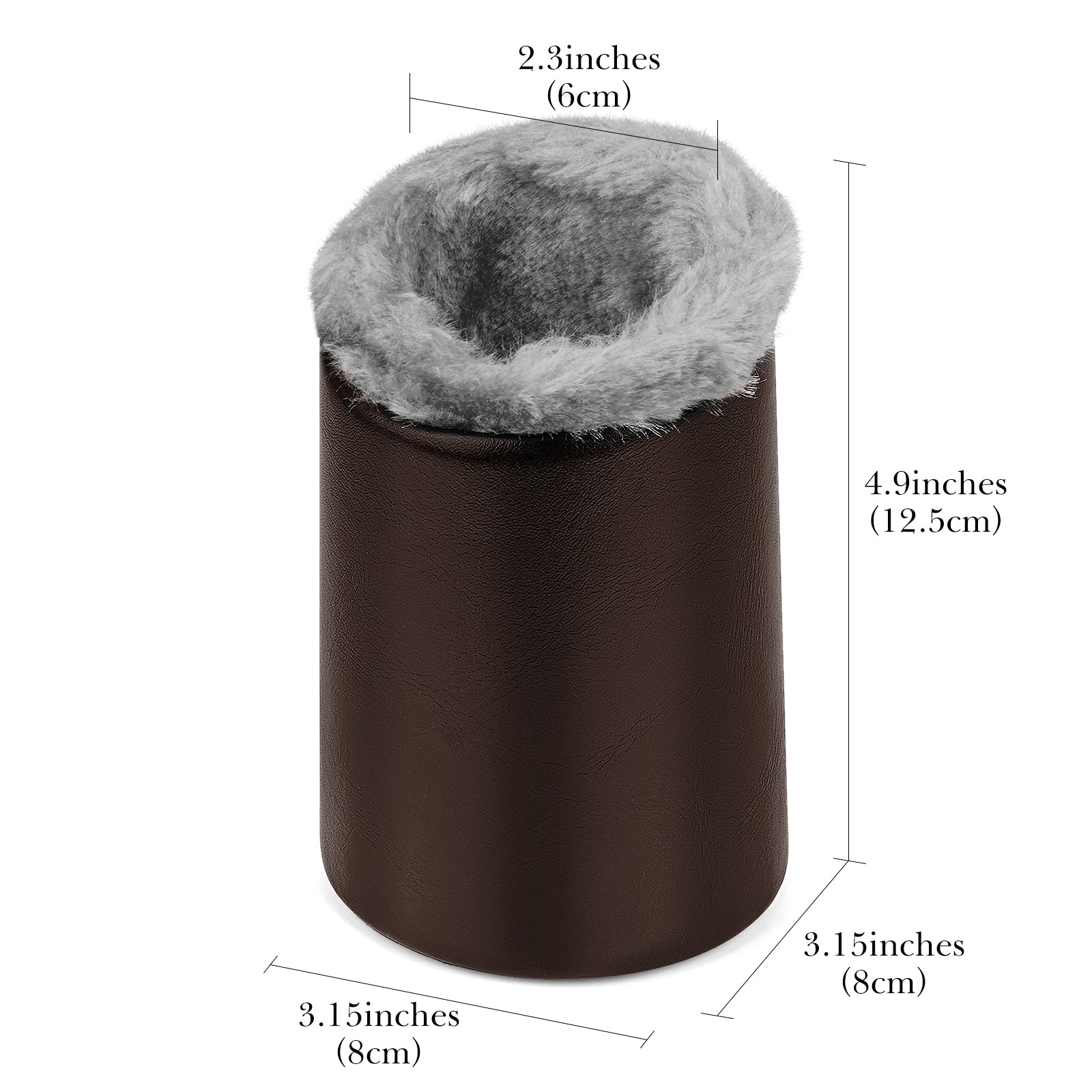 Extra Large Sunglasses Stand Compatible with Car Cup Holder, Plush Lined Vegan Leather Eyewear Storage, Scratch Protection (Brown)