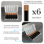 Linkidea 4 Pack Waterproof AA Battery Storage Case, Portable Organizer Holds 6 Batteries, Compact Travel-Friendly Design for Home, Camping, Electronics Accessories (Clear)