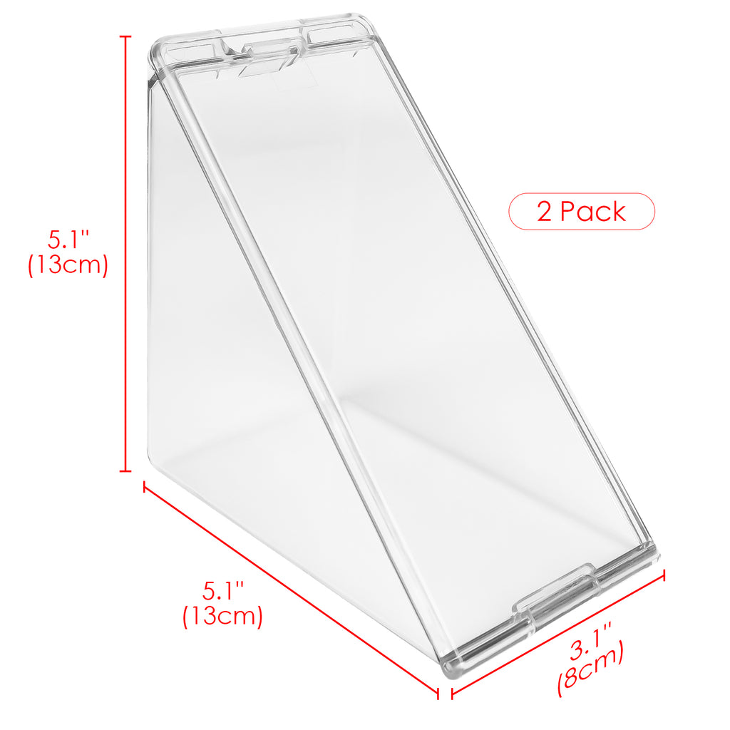 Linkidea 2 Pcs Triangular Sandwich Containers with Cover, Charcuterie Boxes with Clear Lids for Sandwich Storage, Portable Sandwiches Storage Box Fits Picnic, Travel, Work