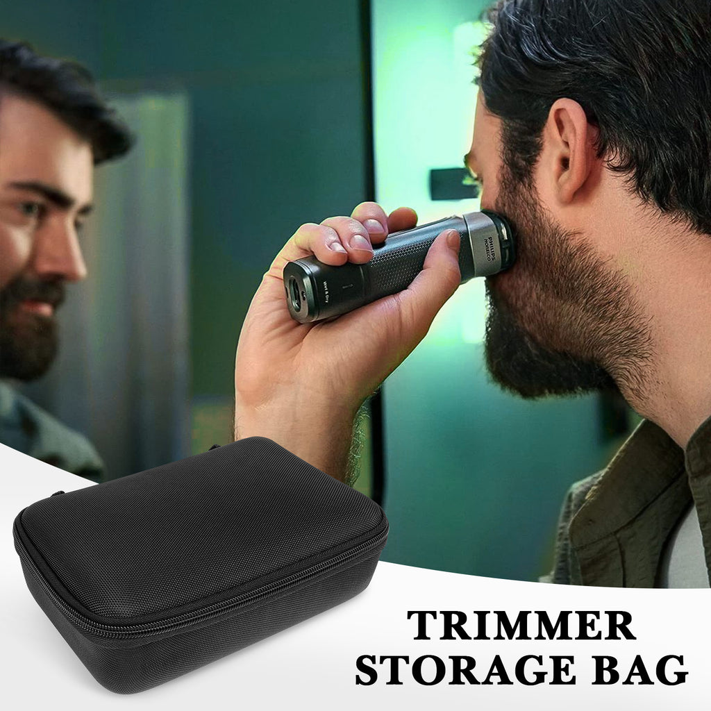 Linkidea Men's Groin & Body Trimmer Travel Case, Beard Grooming and Hair Clipper Storage Bag, Compatible with Philips Norelco Bodygroom Series 5000, BG7030/49, BG3740/40, MG7910/49 (Black)