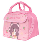 Linkidea Lunch Bag, Large Capacity Lunch Tote Bag with Hand Strap, Reusable Lunch Box Bag for Picnic, Outdoor, Compatible with B.Box, Sunhanny, Pedeco, QQKO, Xgxn Lunch Box (Pink)