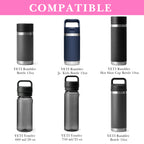 Linkidea 2 Pack Water Bottle Boot Compatible with YETI Rambler Jr. Kids 12oz, Rambler Bottle 12oz/18oz, Yonder 20oz, Silicone Anti-Slip Bottle Bottom Bumper Protector (Pink)