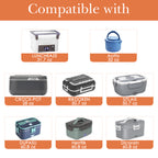 Linkidea Electric Lunch Box Carrying Case Compatible with Crock Pot, DUPASU, Aotto, LUNCHEAZE, Hard Shell Heated Lunch Box Bag with Space for Cable (Orange)