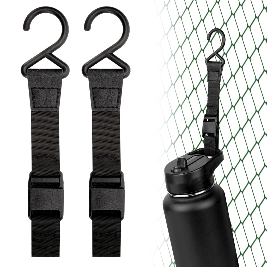 Linkidea 2 Pack Fence Hooks for Waterbottle, Compatible with Stanley, Nalgene, IRON FLASK with Handle Bottle & Tumbler, S Shaped Hook Hanger Magnetic Buckle for Outdoor Sports Camping
