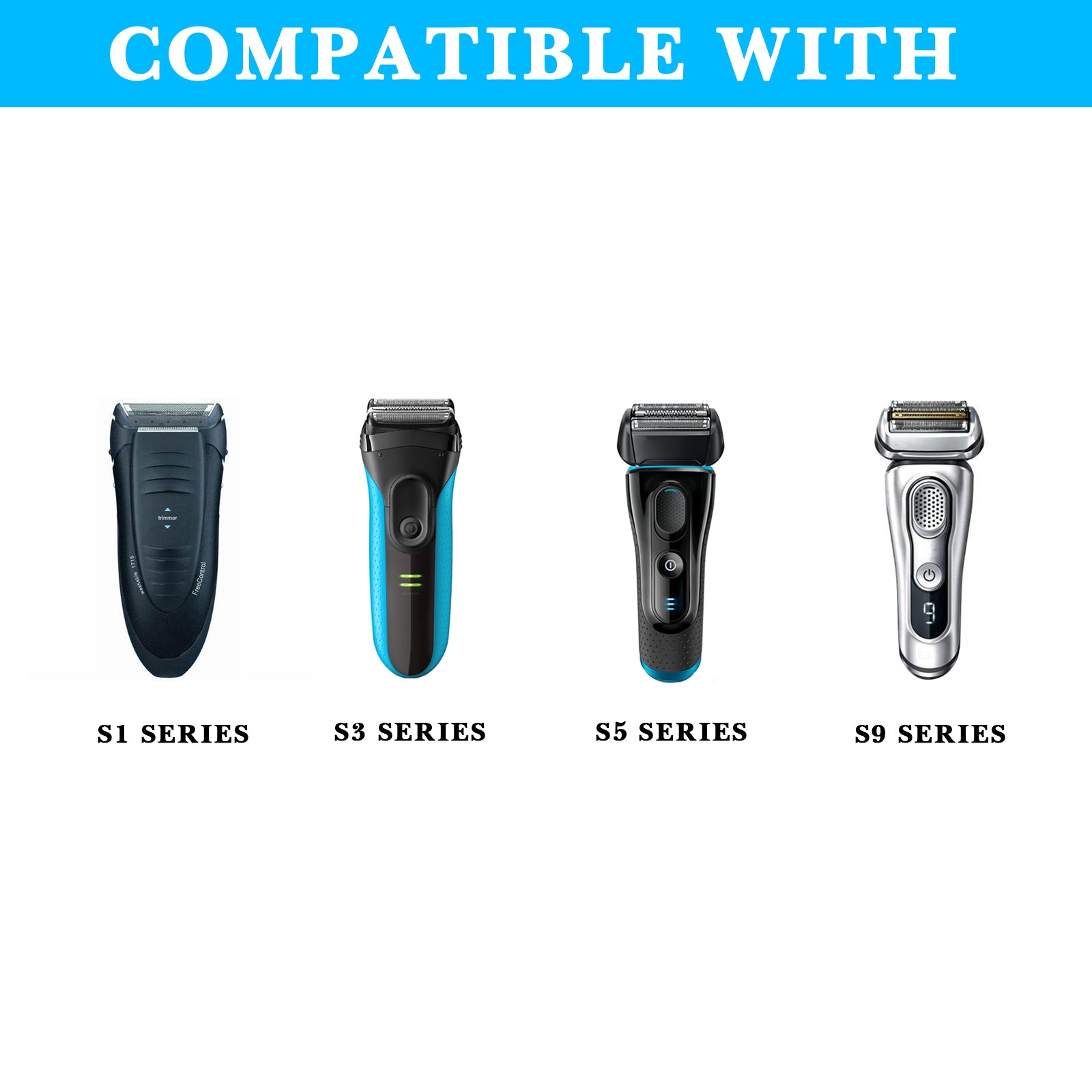 Linkidea 5V Shaver Charger Cord Compatible with Braun Series 1, 3, 5, 7, 9, Replacement USB Adapter Cable, Electric Razor Data Cable (Black)