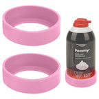 Linkidea 2 Pack 2.5" Shave Gel Can Rust Holder, Silicone Shaving Foam Stand, Shaver Gel Foam Base Compatible with Barbasol, Gillette Shave Gel (Pink)