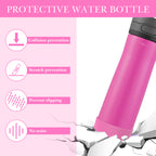 Linkidea 2 Pack Water Bottle Boot Compatible with Contigo Jackson Chill 2.0 20oz/24oz, Ashland Chill 20oz/24oz, Silicone Anti-Slip Bottle Bottom Bumper Protector (Pink)