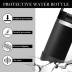 Linkidea 2 Pack Water Bottle Boot Compatible with YETI Rambler Jr. Kids 12oz, Rambler Bottle 12oz/18oz, Yonder 20oz, Silicone Anti-Slip Bottle Bottom Bumper Protector (Black)