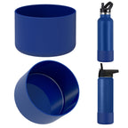 Linkidea 2 Pack Water Bottle Boot Compatible with IRON °FLASK Wide/Narrow Mouth 12oz/14oz/16oz/18oz/20oz/22oz/24oz, Silicone Bottle Bottom Sleeve Cover Bumper Protector (Cobalt)