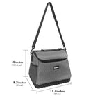 Linkidea Large Capacity Insulated Lunch Bag, EVA Hard Bottom Lunch Tote Bag for Adults, Leak Proof Insulated Lunch Box Bag Compatible with Bentgo Classic, Amathley, Crock-Pot(Grey)