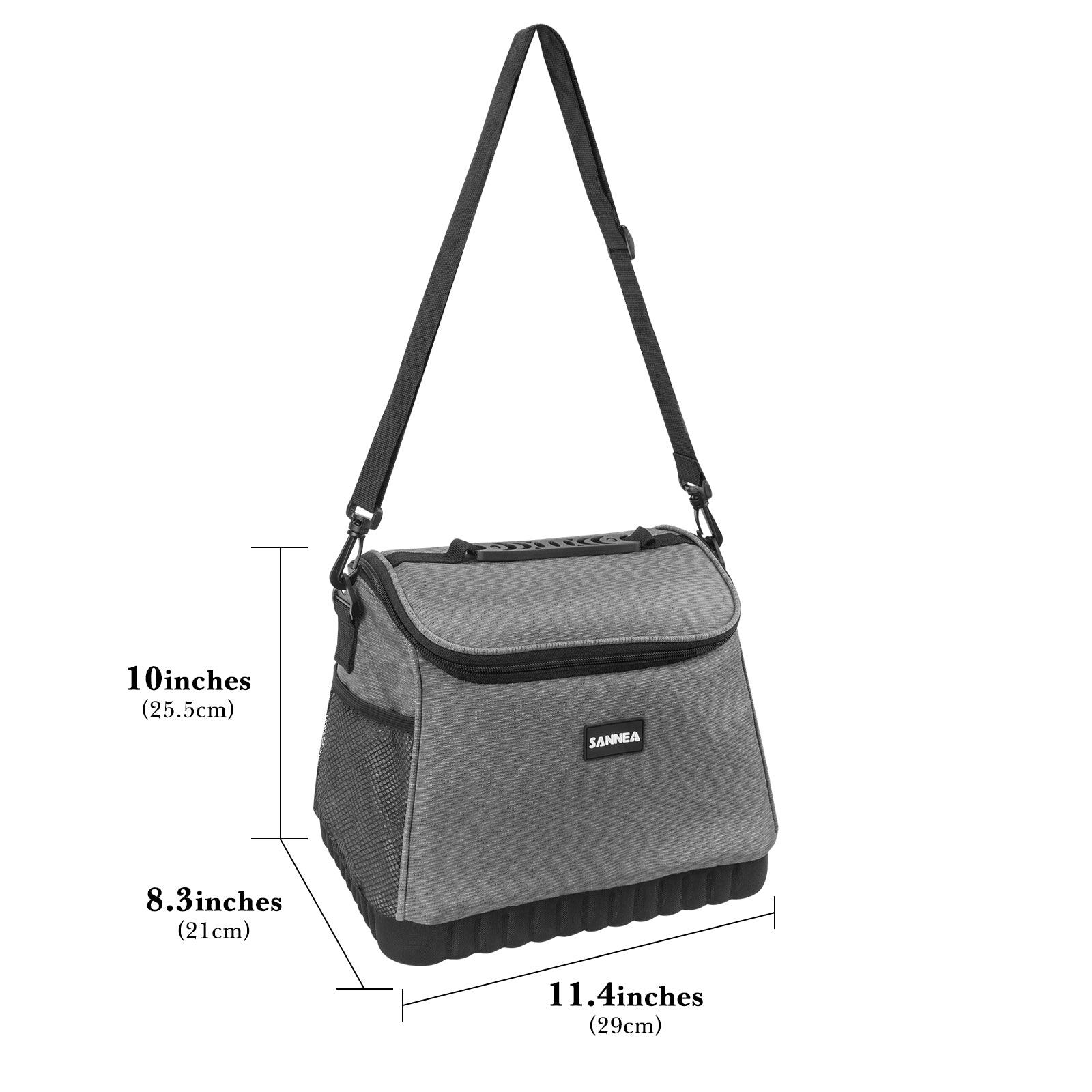 Linkidea Large Capacity Insulated Lunch Bag, EVA Hard Bottom Lunch Tote Bag for Adults, Leak Proof Insulated Lunch Box Bag Compatible with Bentgo Classic, Amathley, Crock-Pot(Grey)