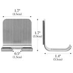 Linkidea 8 Pack Stainless Steel Shower Razor Holder Wall Mount, Self-Adhesive No-Drill Bathroom Shaver Hooks for Vikings Blade & Merkur Safety Razors (Silver)