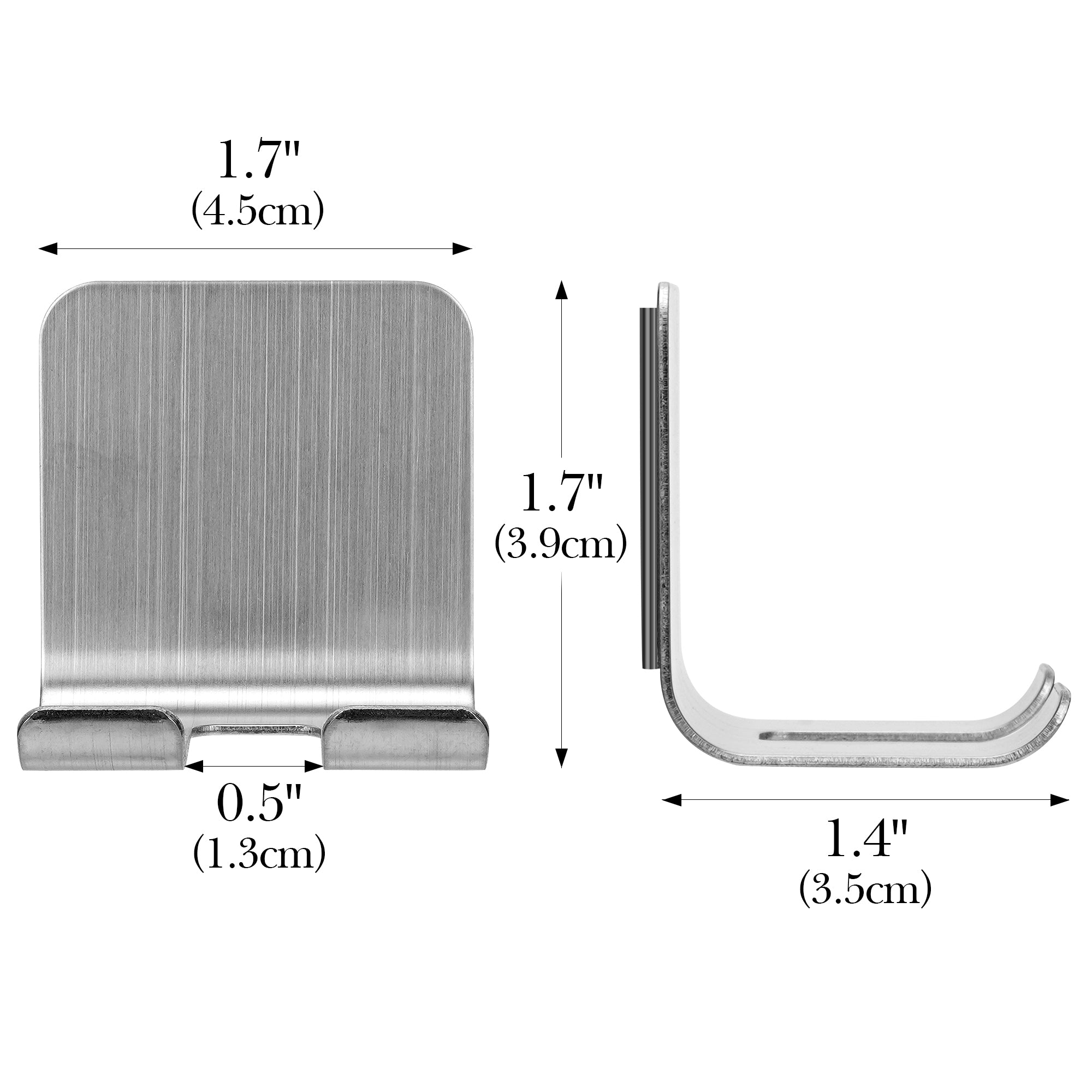 Linkidea 8 Pack Stainless Steel Shower Razor Holder Wall Mount, Self-Adhesive No-Drill Bathroom Shaver Hooks for Vikings Blade & Merkur Safety Razors (Silver)