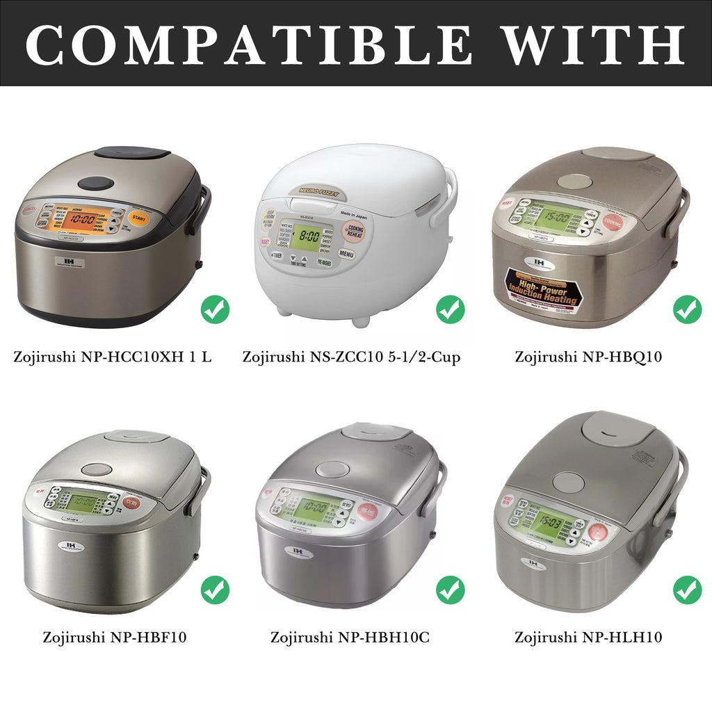 Linkidea Rice Cooker Stainless Steel Inner Pot Compatible with Zojirushi NP-HCC10XH, NS-ZCC10, NP-HBQ10, NP-HBF10, NS-ZAH10, NP-HBH10C, NP-HLH10, Dishwasher Safe, No Coating Replacement Bowl