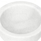 Linkidea Marble Shaving Soap Bowl, 100% Natural Marble with Interior Grooves for Maximum Lather, Heat Retaining Stone Provides a Luxurious Hot Shave Experience, Gift for Husband, Dad (White)